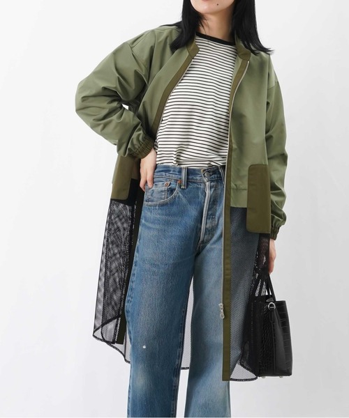 LUCA/LADY LUCK LUCA（ルカ/レディラックルカ）の「LC/LLL メッシュドッキングブルゾン（ブルゾン・レディース・カーキ/ブラック・FREE）」の3枚目の写真