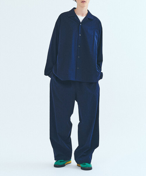 オーバーサイズシャツ&ワイドスラックス UVカット セットアップ