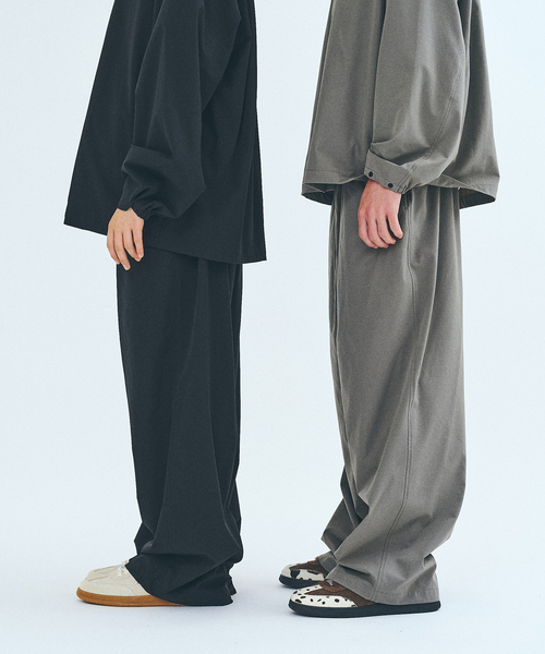 オーバーサイズシャツ&ワイドスラックス UVカット セットアップ