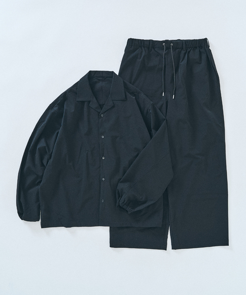 オーバーサイズシャツ&ワイドスラックス UVカット セットアップ