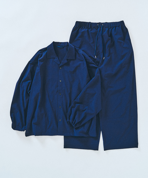 オーバーサイズシャツ&ワイドスラックス UVカット セットアップ