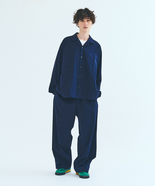 オーバーサイズシャツ&ワイドスラックス UVカット セットアップ