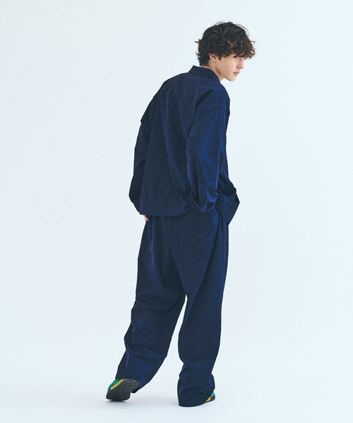 オーバーサイズシャツ&ワイドスラックス UVカット セットアップ