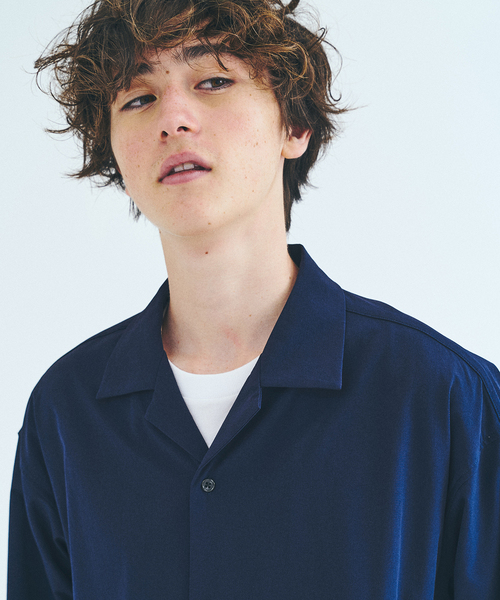 417 EDIFICE（フォーワンセブンエディフィス）の「オーバーサイズシャツ&ワイドスラックス UVカット セットアップ（スーツセット・メンズ・ダークブルー/ベージュ/ブラック・X-LARGE/LARGE/MEDIUM）」の9枚目の写真