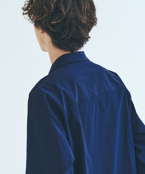 417 EDIFICE（フォーワンセブンエディフィス）の「オーバーサイズシャツ&ワイドスラックス UVカット セットアップ（スーツセット・メンズ・ダークブルー/ベージュ/ブラック・X-LARGE/LARGE/MEDIUM）」の11枚目の写真