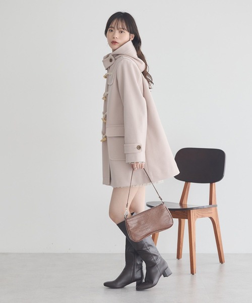 earth music&ecology（アースミュージックアンドエコロジー）の「フリンジツイードミニスカート（スカート・レディース・ブラック/アイボリー・M/S）」の9枚目の写真