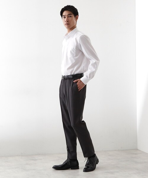 THE SHOP TK (ザ ショップ ティーケー )の「ドレスドビーシャツ(ビジネスシャツ・メンズ・オフホワイト/サックスブルー・03/02/01/04)」の10枚目の写真