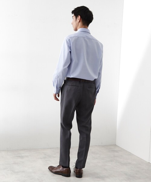 THE SHOP TK (ザ ショップ ティーケー )の「ドレスドビーシャツ(ビジネスシャツ・メンズ・オフホワイト/サックスブルー・03/02/01/04)」の14枚目の写真