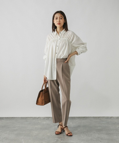 GLOBAL WORK（グローバルワーク）の「ウツクシルエット極み/494101（その他パンツ・レディース・グレー系その他/ネイビー/ブラウン系その他6/ブラック/ブルーグレー・X-SMALL/X-LARGE/L-Long/XL-Long/LARGE/S-Long/SMALL/MEDIUM/M-Long）」の6枚目の写真