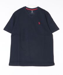 【U.S. POLO ASSN】 ⅤネックコットンTシャツ