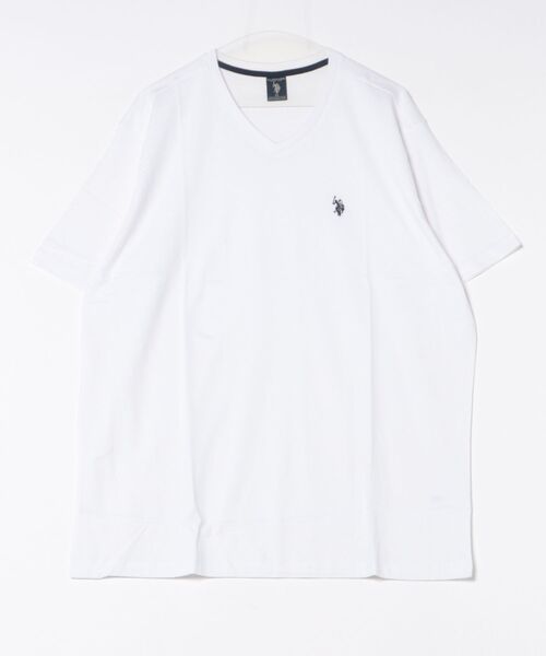 U.S. POLO ASSN.(ユーエスポロアッスン)の「【U.S. POLO ASSN】 ⅤネックコットンTシャツ(Tシャツ/カットソー・メンズ・ブラック/イエロー/ネイビー/ホワイト・LARGE/X-LARGE/MEDIUM)」の2枚目の写真