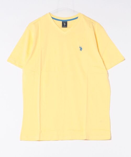 U.S. POLO ASSN.(ユーエスポロアッスン)の「【U.S. POLO ASSN】 ⅤネックコットンTシャツ(Tシャツ/カットソー・メンズ・ブラック/イエロー/ネイビー/ホワイト・LARGE/X-LARGE/MEDIUM)」の4枚目の写真