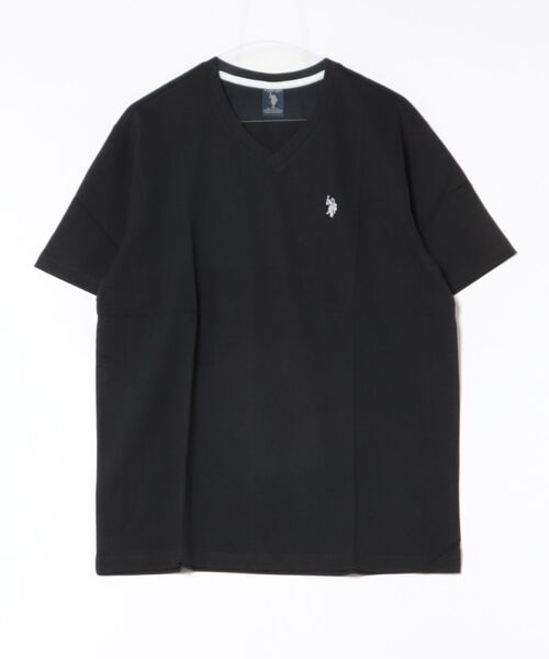 U.S. POLO ASSN.(ユーエスポロアッスン)の「【U.S. POLO ASSN】 ⅤネックコットンTシャツ(Tシャツ/カットソー・メンズ・ブラック/イエロー/ネイビー/ホワイト・LARGE/X-LARGE/MEDIUM)」の1枚目の写真