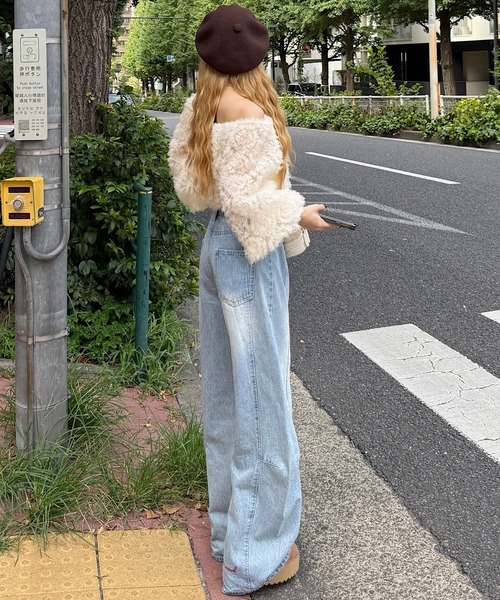 ROYAL PARTY（ロイヤルパーティー）の「フリルチュールオフショルダートップス（シャツ/ブラウス・レディース・ピンク/オフホワイト/ブラック・FREE）」の18枚目の写真