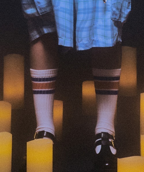 EFFECTEN（エフェクテン）の「mko13161- Utility embroidery line sox ラインソックス(ef404-27)（ソックス/靴下・メンズ・ホワイト系その他2/ホワイト系その他・2）」の3枚目の写真