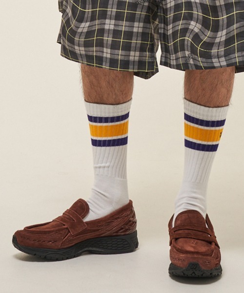 EFFECTEN（エフェクテン）の「mko13161- Utility embroidery line sox ラインソックス(ef404-27)（ソックス/靴下・メンズ・ホワイト系その他2/ホワイト系その他・2）」の5枚目の写真