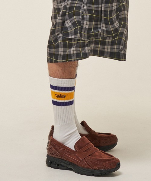 EFFECTEN（エフェクテン）の「mko13161- Utility embroidery line sox ラインソックス(ef404-27)（ソックス/靴下・メンズ・ホワイト系その他2/ホワイト系その他・2）」の6枚目の写真
