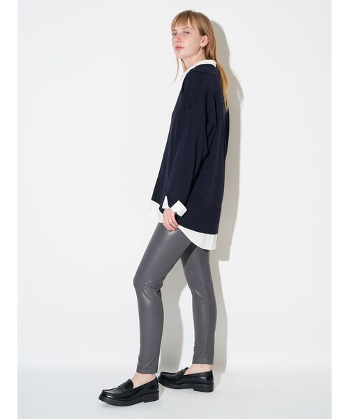 ELENDEEK（エレンディーク）の「シャツドッキングスキッパーニット（ニット/セーター・レディース・ボルドー/ネイビー/グレー・FREE）」の19枚目の写真