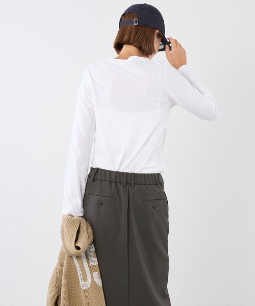 HANES(ヘインズ)の「【Hanes×THE DODO JEAN】2P クルーネックショートスリーブ・ロングスリーブTシャツ by THE DODO JEAN(Tシャツ/カットソー・レディース・ホワイト/ブラック・M)」の12枚目の写真