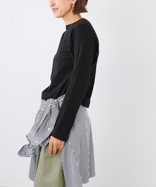 HANES(ヘインズ)の「【Hanes×THE DODO JEAN】2P クルーネックショートスリーブ・ロングスリーブTシャツ by THE DODO JEAN(Tシャツ/カットソー・レディース・ホワイト/ブラック・M)」の15枚目の写真