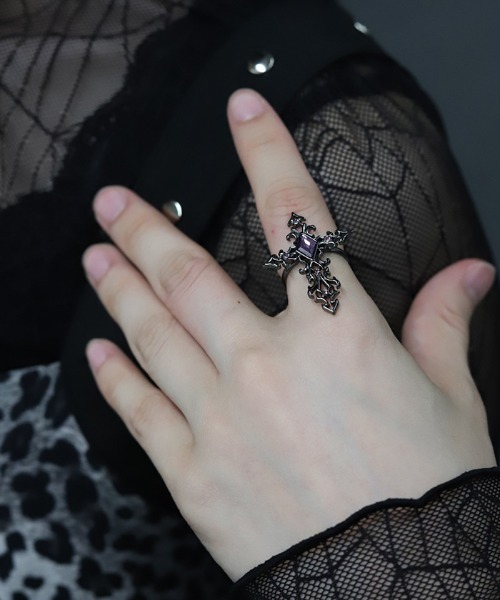 セール】ジュエルダーククロスリング（リング）｜NIBBLE POISON