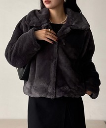 ファーコート フェイクファー ショート丈」に該当するファッション通販