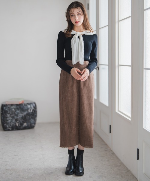 セール】2025秋冬新作 セーラーカラーニット（ニット/セーター