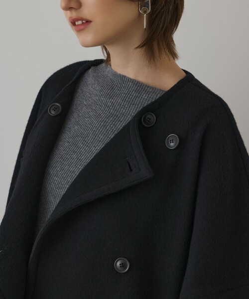 Diagram（ダイアグラム）の「ライトビーバーポンチョ（ポンチョ・レディース・ブラック/ベージュ・36）」の5枚目の写真