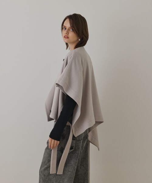 Diagram（ダイアグラム）の「ライトビーバーポンチョ（ポンチョ・レディース・ブラック/ベージュ・36）」の16枚目の写真