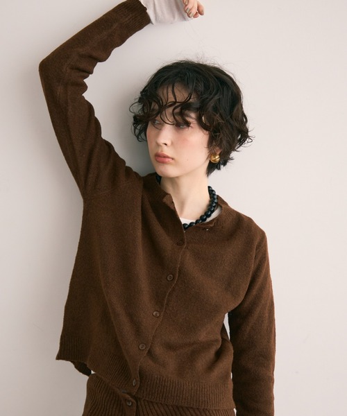 ベーシッククルーネックカーディガン（カーディガン/ボレロ）｜Trish