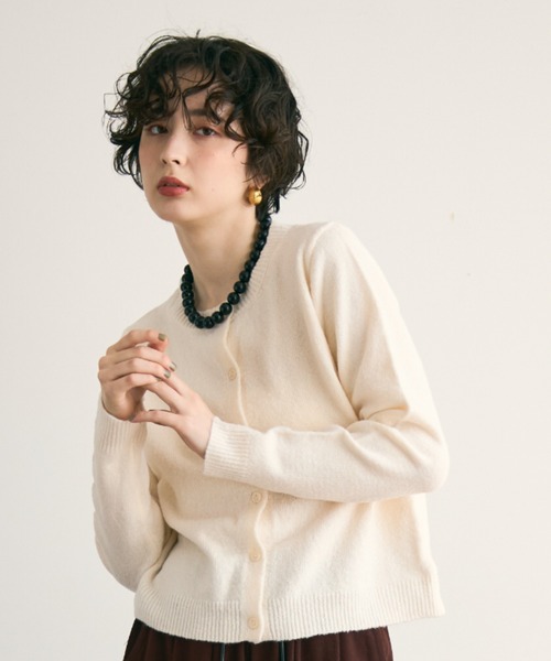 ベーシッククルーネックカーディガン（カーディガン/ボレロ）｜Trish