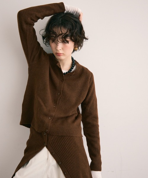 ベーシッククルーネックカーディガン（カーディガン/ボレロ）｜Trish