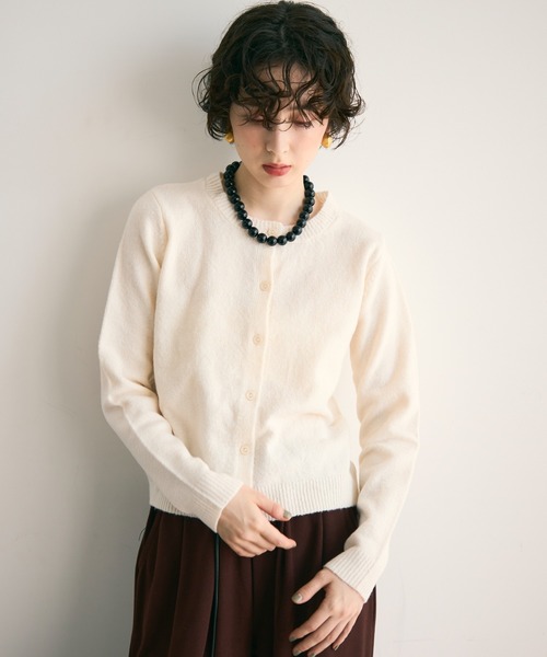 ベーシッククルーネックカーディガン（カーディガン/ボレロ）｜Trish