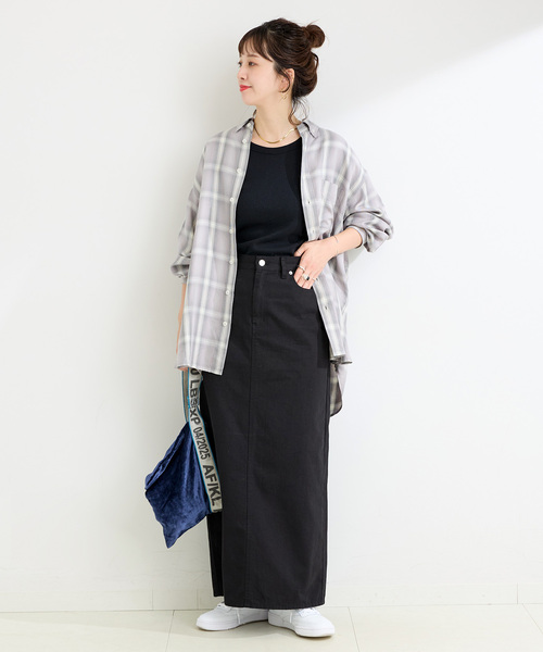 B.C STOCK（ベーセーストック）の「【WEB＋一部店舗限定】ウォッシャブル / チノスカート（スカート・レディース・ブラック/カーキ・SMALL/MEDIUM）」の17枚目の写真