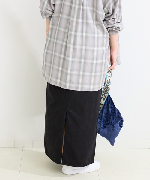 B.C STOCK（ベーセーストック）の「【WEB＋一部店舗限定】ウォッシャブル / チノスカート（スカート・レディース・ブラック/カーキ・SMALL/MEDIUM）」の21枚目の写真