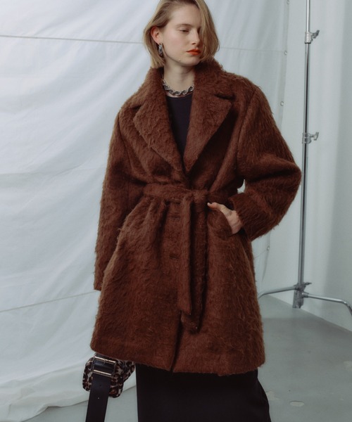 セール】Color shaggy coat / カラーシャギーコート（その他アウター