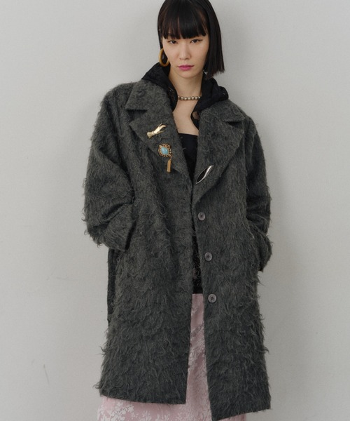 セール】Color shaggy coat / カラーシャギーコート（その他アウター