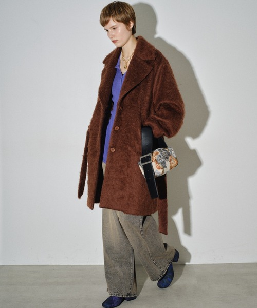 Color shaggy coat / カラーシャギーコート（その他アウター）｜yae
