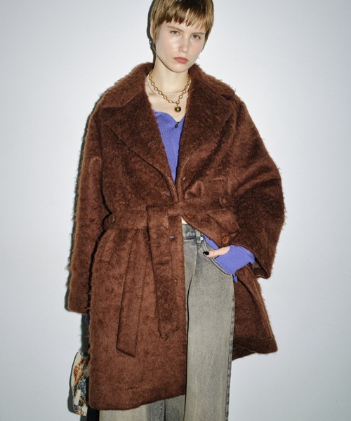 yae ジャギージャコット セール】Color shaggy coat / カラーシャギーコート（その他アウター