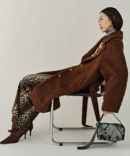 yae(ヤエ)の「Color shaggy coat / カラーシャギーコート(その他アウター・レディース・ブラウン/グレー/ライトグリーン・FREE)」の7枚目の写真