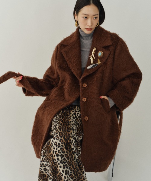 Color shaggy coat / カラーシャギーコート（その他アウター）｜yae