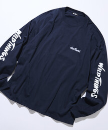 WILD THINGS（ワイルドシングス）の「限定展開 WILD THINGS×FREAK'S STORE/ワイルドシングス 別注 ビッグシルエット 袖プリント ロングスリーブTシャツ（Tシャツ/カットソー）」
