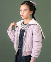 nexchic（ネクシック）の「リバーシブルタフタｘファーファスナーフード付きジャケット(110~150cm)（ブルゾン）」