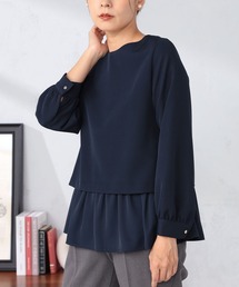 GALLORIA | 洗濯機で洗える　裾フリルブラウス(シャツ/ブラウス)