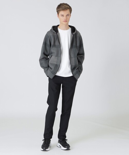 BLACK LABEL CRESTBRIDGE(ブラックレーベル・クレストブリッジ)の「【BLACK lab.】シアーダンボールクレストブリッジチェックパーカー(パーカー・メンズ・グレー系その他/ブラック・M/L/XL)」の3枚目の写真