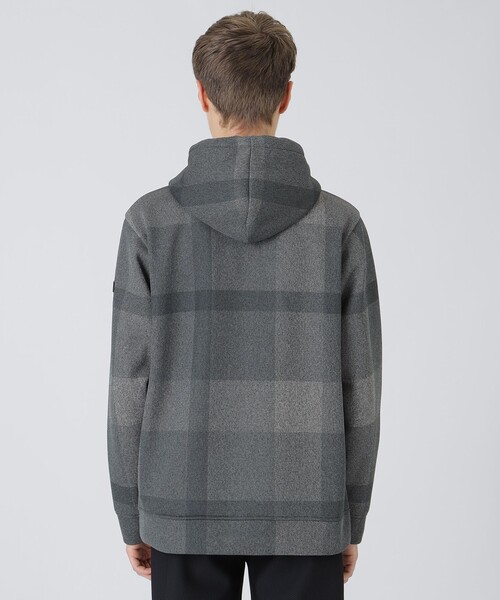 BLACK LABEL CRESTBRIDGE(ブラックレーベル・クレストブリッジ)の「【BLACK lab.】シアーダンボールクレストブリッジチェックパーカー(パーカー・メンズ・グレー系その他/ブラック・M/L/XL)」の6枚目の写真