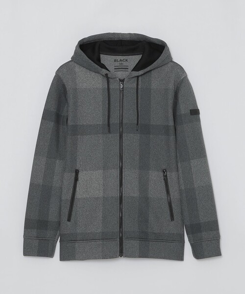 BLACK LABEL CRESTBRIDGE(ブラックレーベル・クレストブリッジ)の「【BLACK lab.】シアーダンボールクレストブリッジチェックパーカー(パーカー・メンズ・グレー系その他/ブラック・M/L/XL)」の9枚目の写真