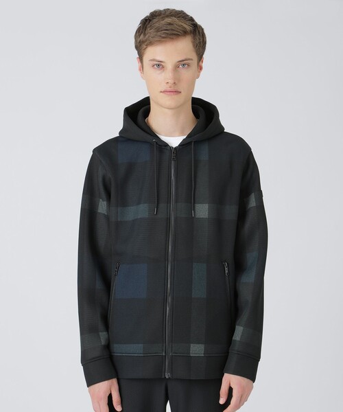 BLACK LABEL CRESTBRIDGE(ブラックレーベル・クレストブリッジ)の「【BLACK lab.】シアーダンボールクレストブリッジチェックパーカー(パーカー・メンズ・グレー系その他/ブラック・M/L/XL)」の11枚目の写真