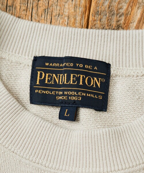 PENDLETON（ペンドルトン）の「PENDLETON/ペンドルトン 別注 ヴィンテージライク バックプリント クルーネック スウェット（スウェット・メンズ・ブラック/ベージュ/ブラウン・MEDIUM/LARGE）」の6枚目の写真