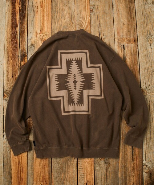 PENDLETON（ペンドルトン）の「PENDLETON/ペンドルトン 別注 ヴィンテージライク バックプリント クルーネック スウェット（スウェット・メンズ・ブラック/ベージュ/ブラウン・MEDIUM/LARGE）」の22枚目の写真